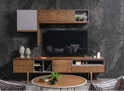 Modern Wood TV Lowboard Luxury TV cabinet Living room Chest of drawers Console Sideboard